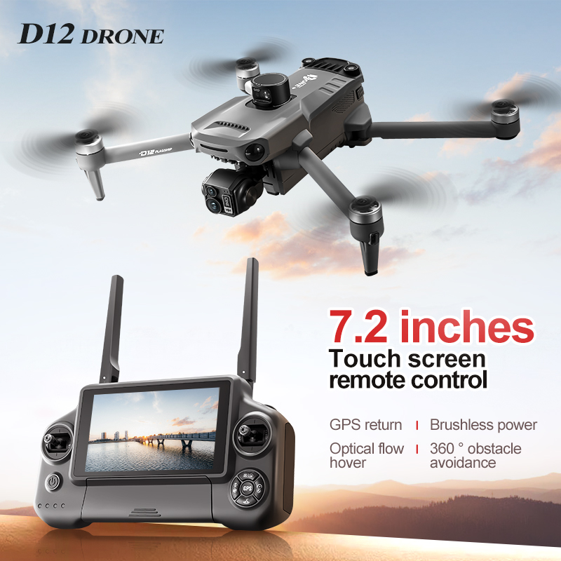 Drone Aircraft Jjrc - Dron Profesional D12 con GPS, Pantalla