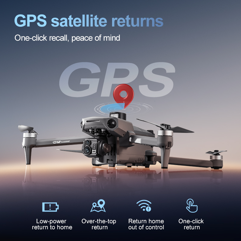 Dron Profesional D12 con GPS,  - Drone Aircraft Jjrc reseña y precio