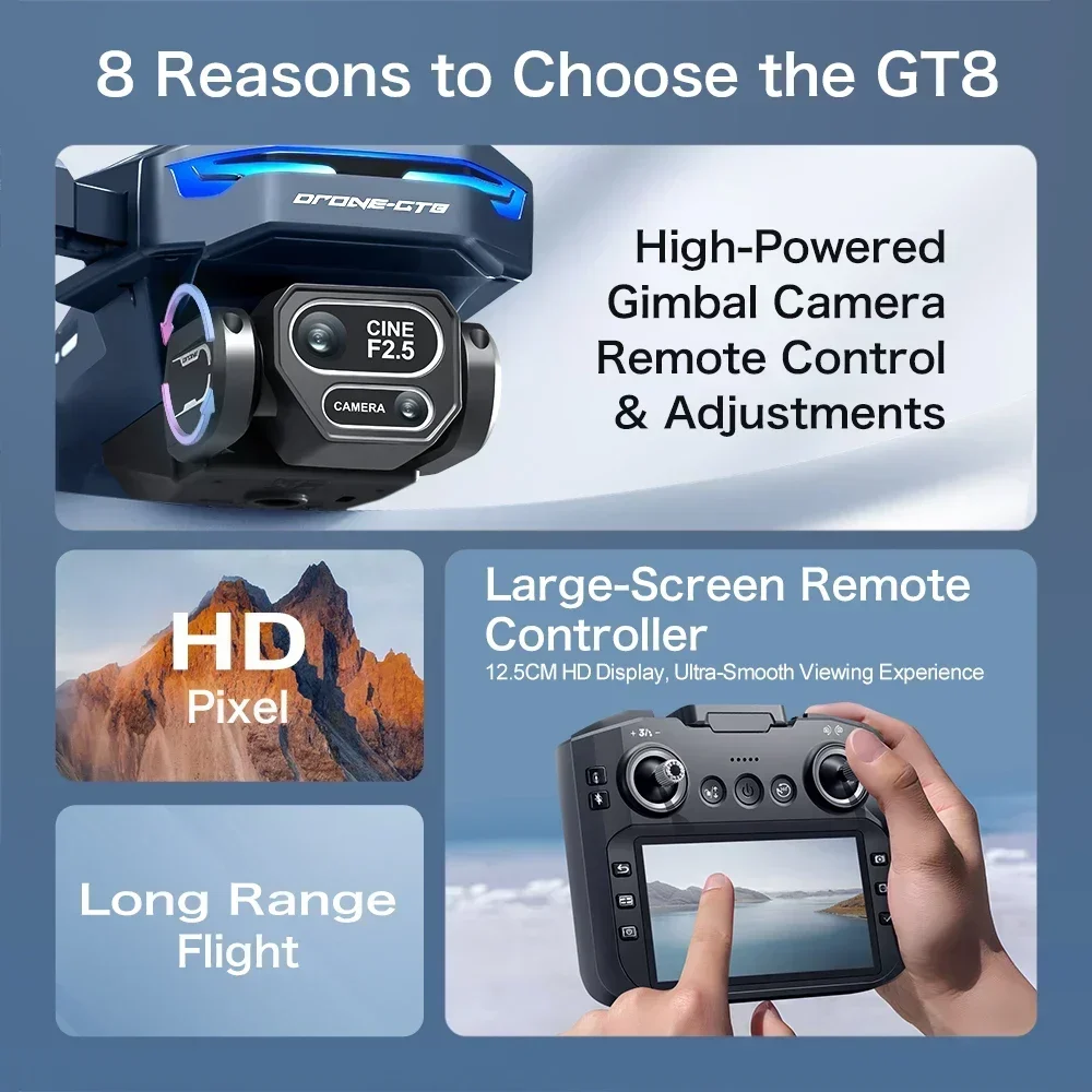 Drone 4K HD GT8 cámara para ev - Drone Gt8 Rc reseña y precio