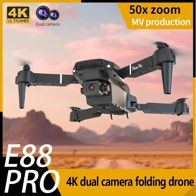 Mini Dron E88 con Cámara 4K HD - Drone E88 Rc Quadcopter reseña y precio