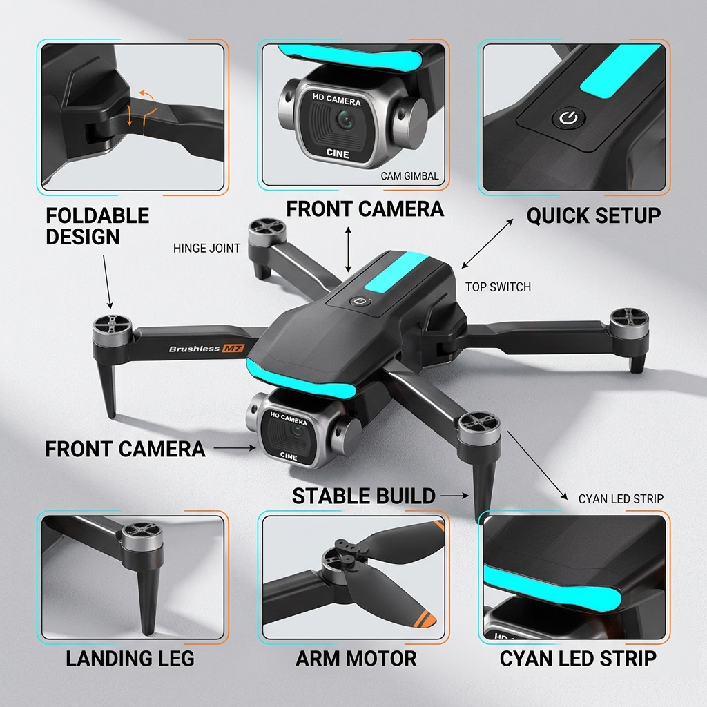 Nuevo Dron M7 RC Profesional c - Drone Dji Rc 2 reseña y precio